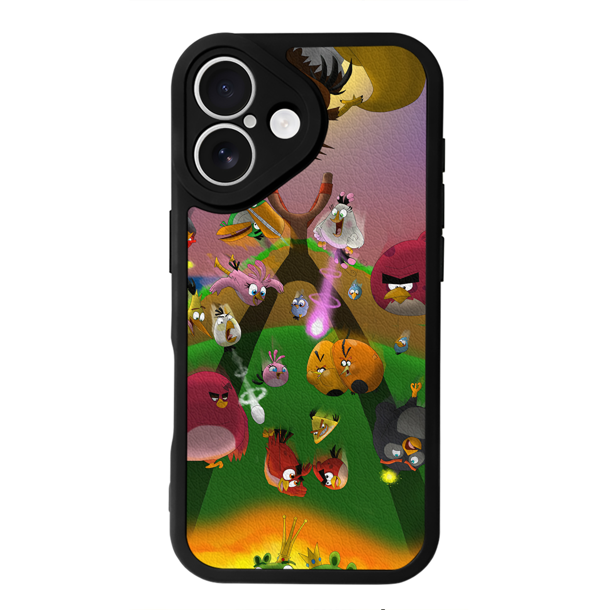 （画像用） Angry Birds アングリーバード 【iPhone 16シリーズ対応】シリコンスマホケース（レザー調） 材質：シリコン